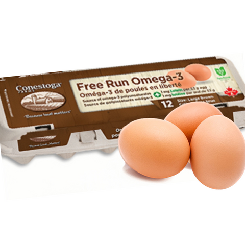 Omega-3红皮走地大棕鸡蛋•含叶黄素 <br>Conestoga®健康美味