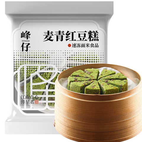 峰仔®麦青红豆糕<br> 大麦青汁原浆做糕•松软细腻