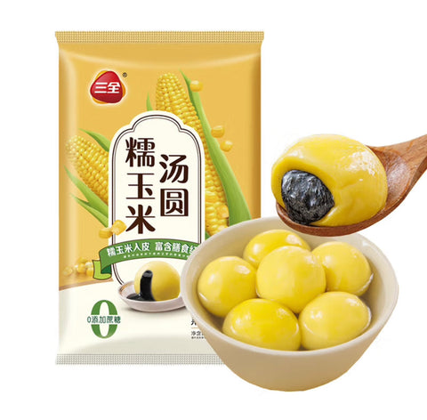 三全®糯玉米0添加黑芝麻汤圆<br>糯玉米入皮•富含膳食纤维