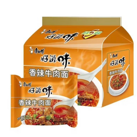 康师傅®香辣牛肉面5连包 <br>经典好滋味