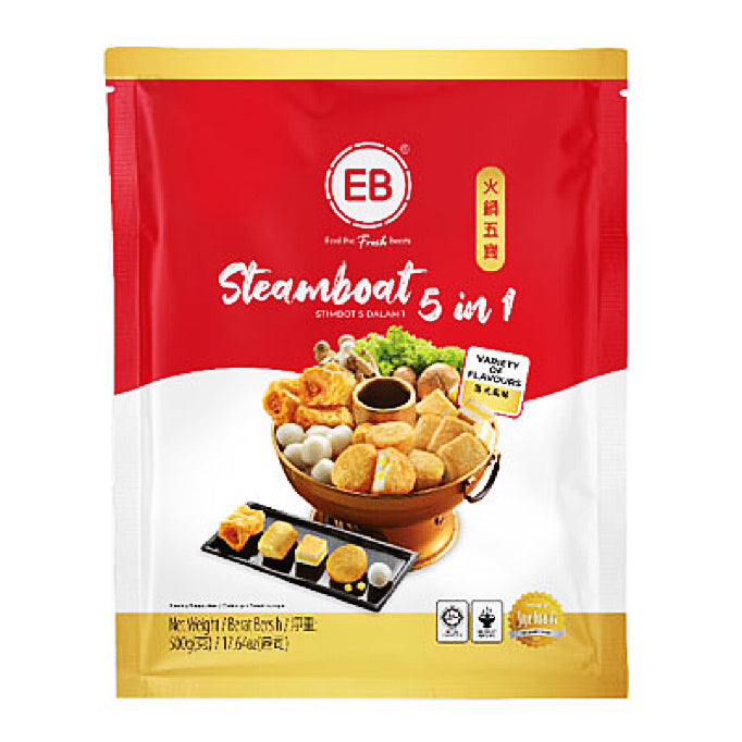 【EB】火锅五宝<br> 芝士豆腐•鱼肉三明治•海鲜豆腐•鱼丸•海鲜腐竹卷