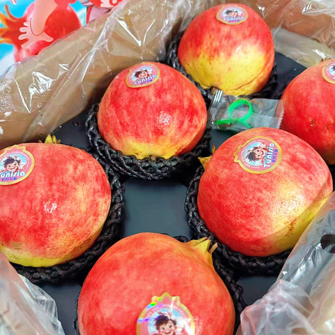 精品礼盒•突尼斯软籽红石榴6个大果<br>爆汁甜