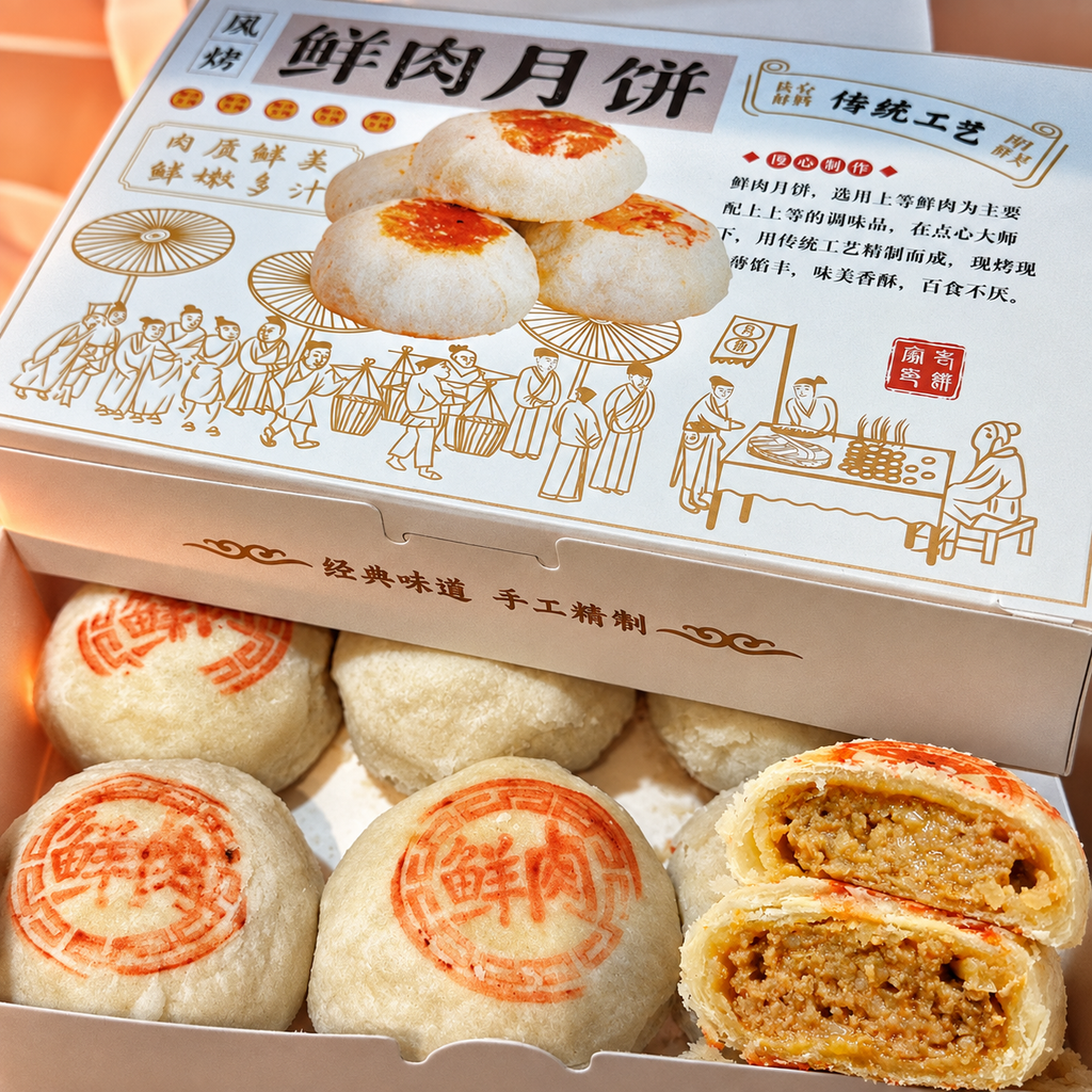 【中秋有礼】Mocci鲜肉月饼6枚盒装<br>经典味道•手工制作