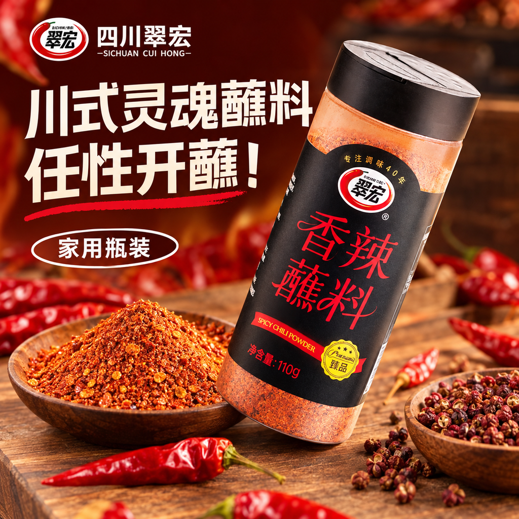 翠宏®香辣蘸料家用瓶装<br>/蘸啥都香
