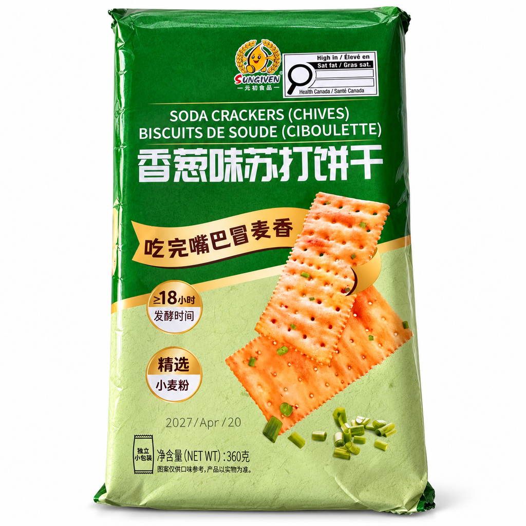 香葱味苏打饼干<br>超过18小时发酵•小麦香