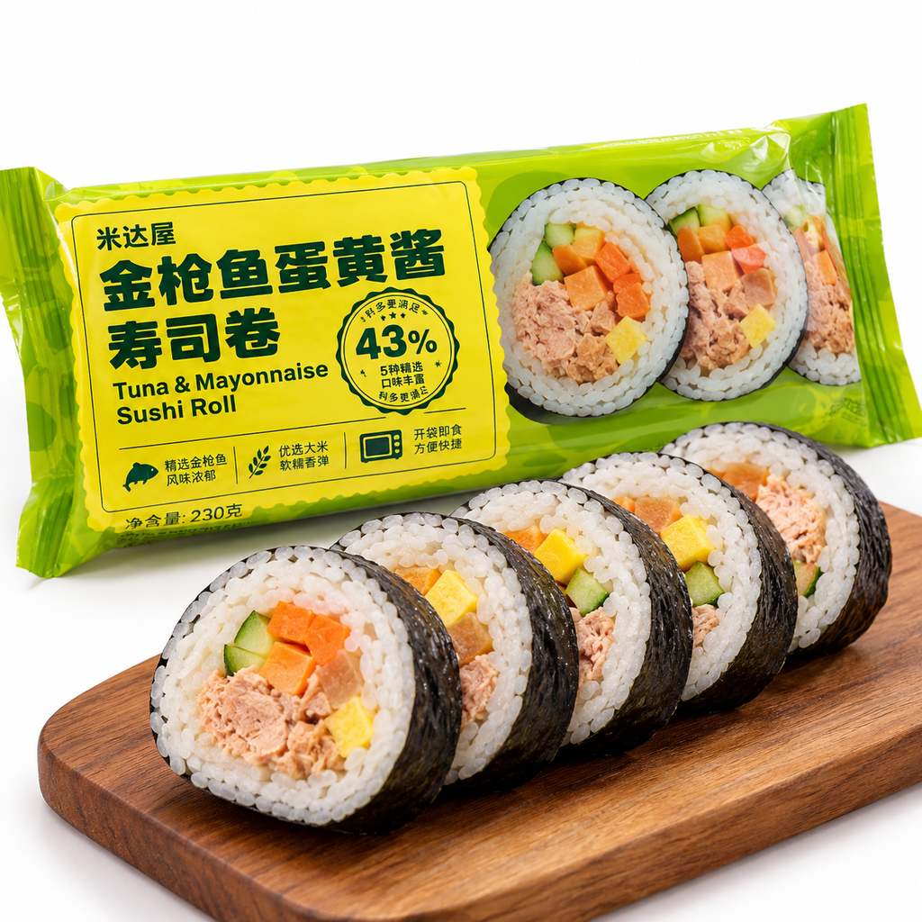金枪鱼蛋黄酱寿司卷<br>海捕金枪鱼•微波加热即食