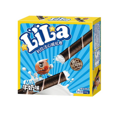 LiLa®注心威化卷•牛奶味<br>酥脆浓郁