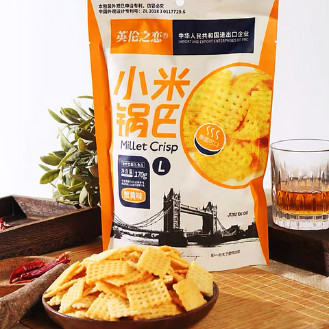 英伦之恋®小米锅巴(L)•蟹黄味<br>酥脆可口•粗粮细吃