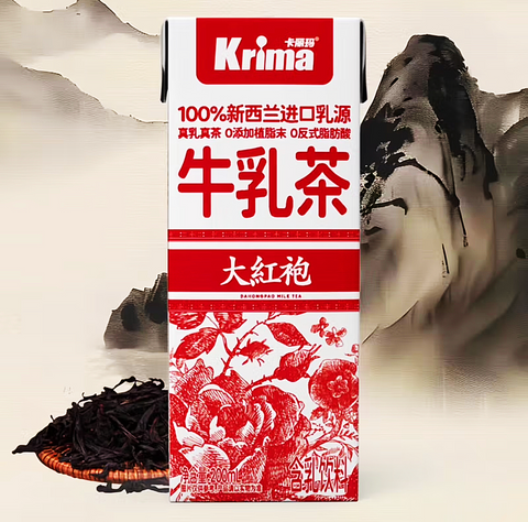 Krima®大红袍牛乳茶3连盒<br>原叶真茶•0植脂真牛乳