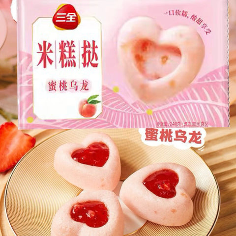 【春日限定】三全®米糕挞•蜜桃乌龙<br>真茶真果粒心形米糕
