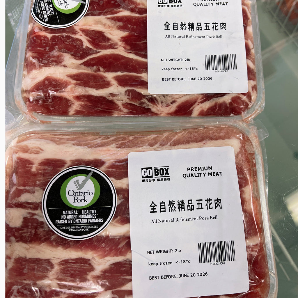 金筷子•全自然去皮五花肉厚切片2磅<br>手工精修去边•肥瘦层次分明