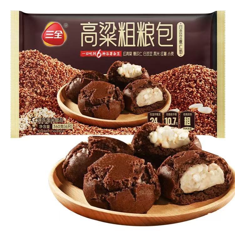 三全®高粱粗粮包<br>红高粱•薏苡仁•白芸豆•黑米•红薯•小麦