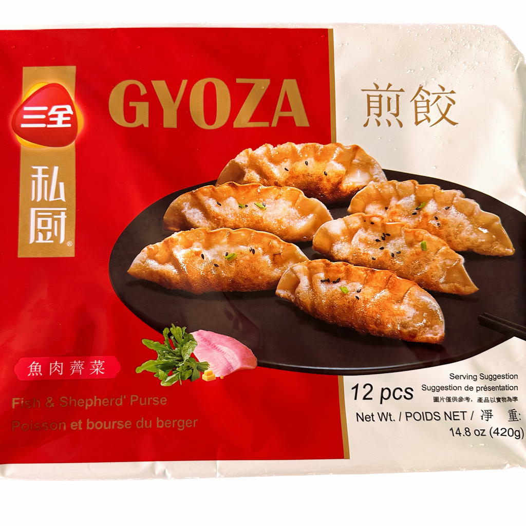 三全®荠菜鱼肉煎饺<br>个大馅儿足
