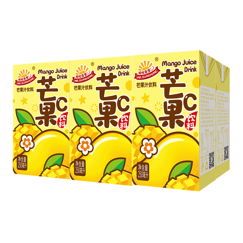 阳光先生•芒果汁6盒<br>芒果汁含量大于10%