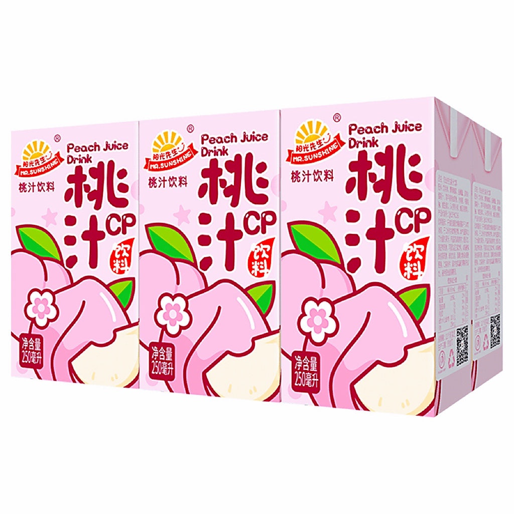 阳光先生•桃汁6盒<br>果汁含量》25%
