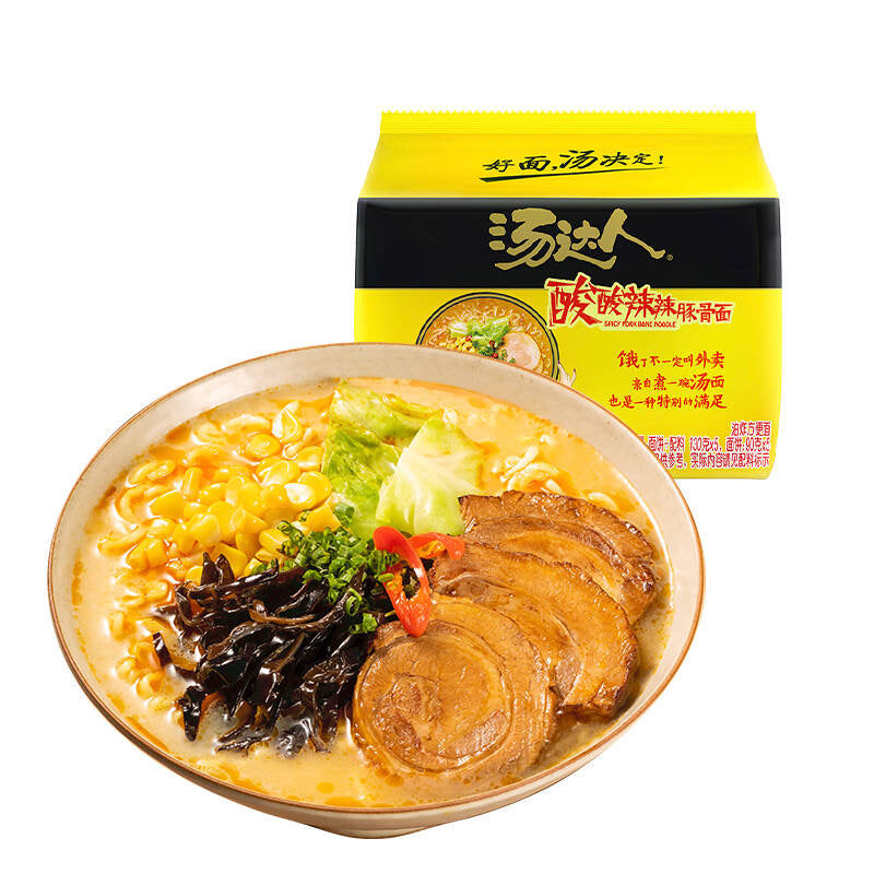 【节日优惠】汤达人®日式酸酸辣辣豚骨面5连包<br>汤汁浓厚