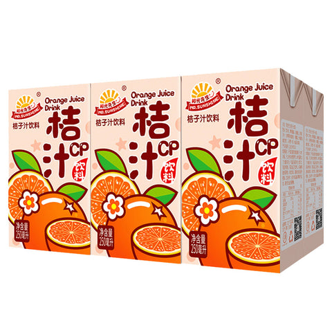 阳光先生•桔汁6盒<br>果汁含量》30%